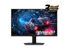 Samsung Odyssey G7 (2025) (FG706) 27" Flat Monitor IPS Dual Mode (4K 180Hz Or FHD 360Hz) 1ms(GTG), 10Bit, HDR10+, 99% sRGB, HDMI 2.1, G-Sync Compatible w/ New Design, Ergonomic Stand