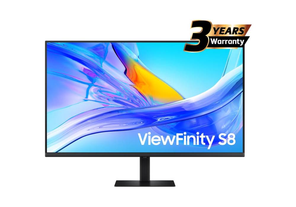 Samsung S8 (D800) 37" 4K UHD USB Type-C Flat Business Monitor VA, 60Hz, 5MS,10 Bit, HDR10, 100% sRGB, Ethernet, HAS, Bezel-Less Display w/ KVM Switch