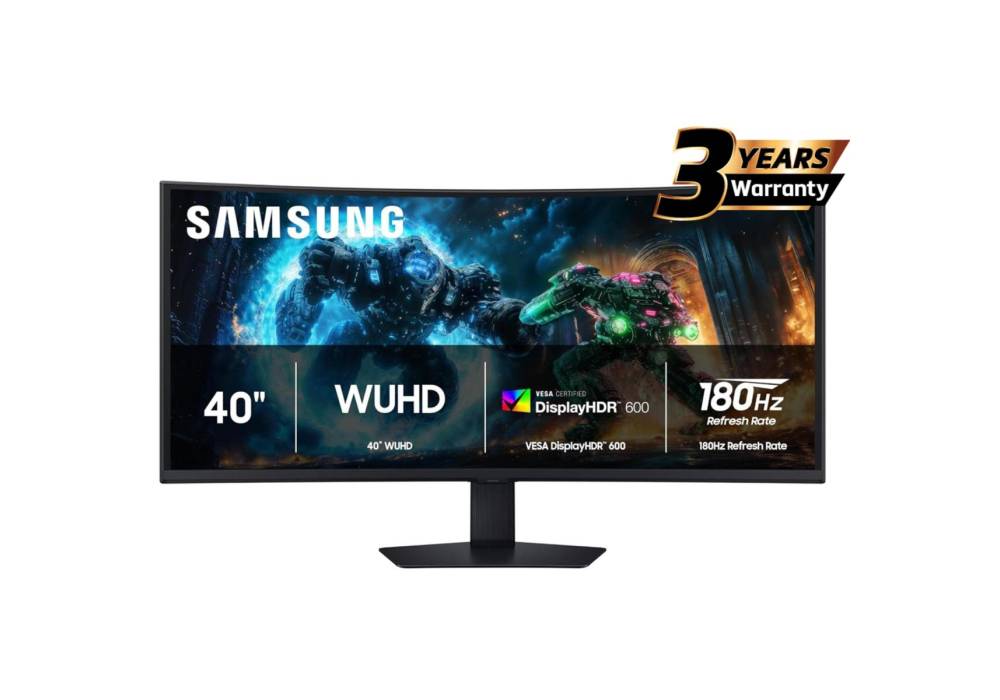 Samsung Odyssey G7 (FG750) 40" Curved Monitor VA 5K2K / WUHD (5120 x 2160) 180Hz 1ms(GTG), 10Bit, HDR10+, 99% sRGB, HDMI 2.1, FreeSync Premium Pro w/ New Design, Core Sync, Ergonomic Stand
