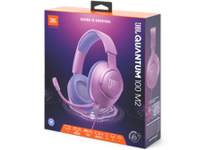 JBL Quantum 100M2 - Wired Over-Ear Gaming Headset with omnidirectional, Detachable mic with Mute Option and Fabric-Covered Memory Foam Ear Cushions, Compatible with All Platforms (Purple)