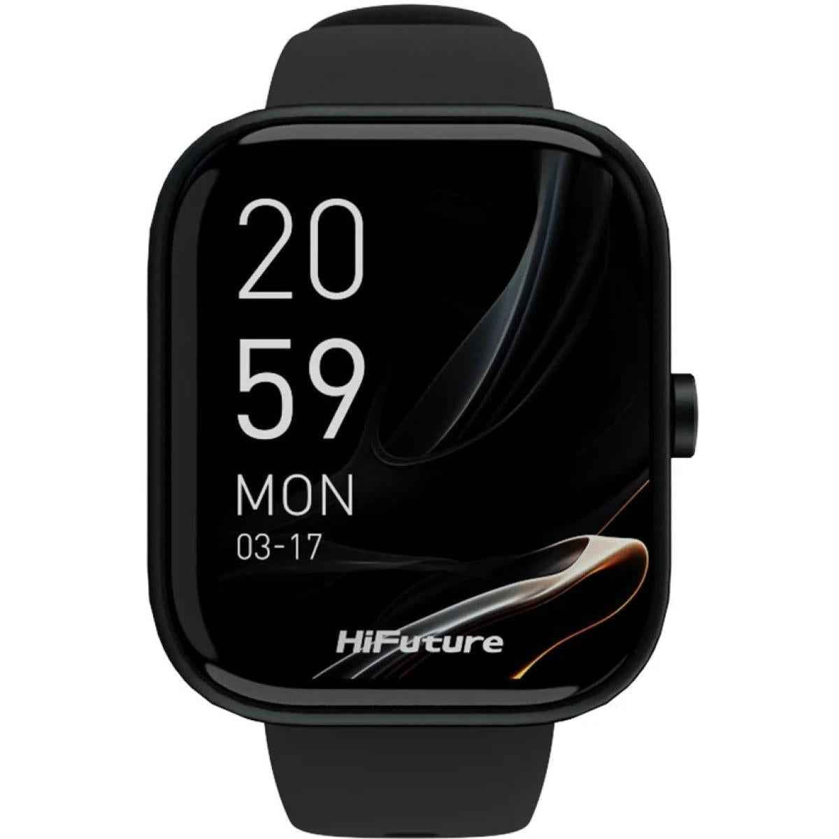 Hifuture Lume Smartwatch 1.85" Ips Display, Dual Core Processor, 100+ Sports Modes, Built In Wireless Calling, 24/7 Health Monitoring (heart Rate, Spo2, Sleep), Ultra Light Weight Sleek Design, Black