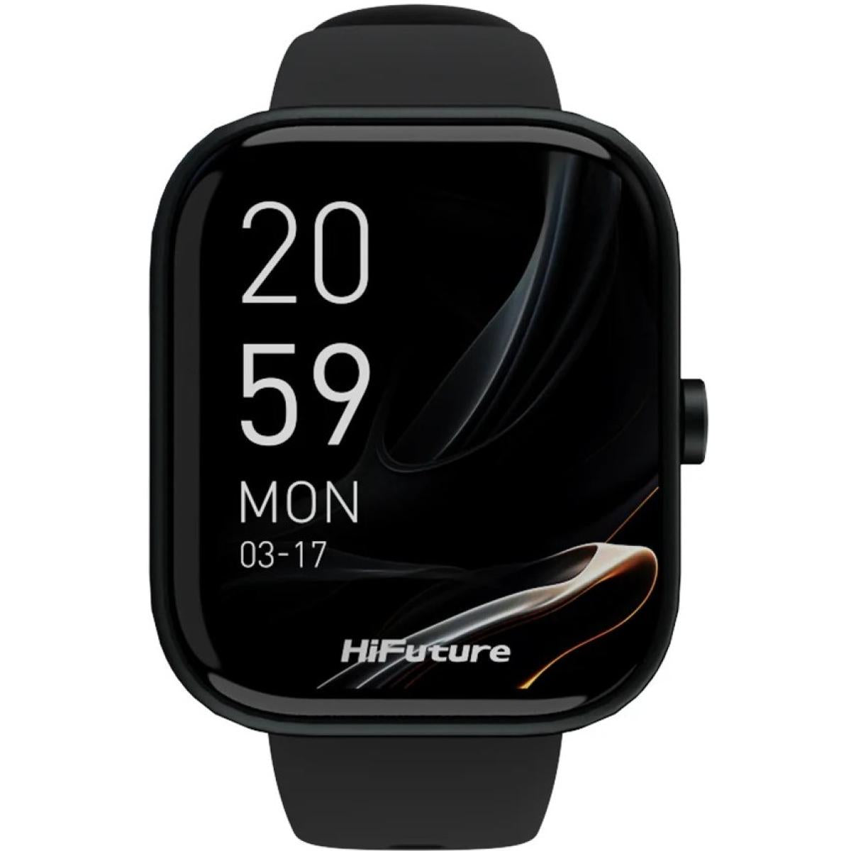 HiFuture LUME Smartwatch 1.85" IPS Display, Dual-Core Processor, 100+ Sports Modes, Built-in Wireless Calling, 24/7 Health Monitoring (Heart Rate, SpO2, Sleep), Ultra-Light Weight Sleek Design, Black