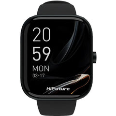 Hifuture Lume Smartwatch 1.85" Ips Display, Dual Core Processor, 100+ Sports Modes, Built In Wireless Calling, 24/7 Health Monitoring (heart Rate, Spo2, Sleep), Ultra Light Weight Sleek Design, Black