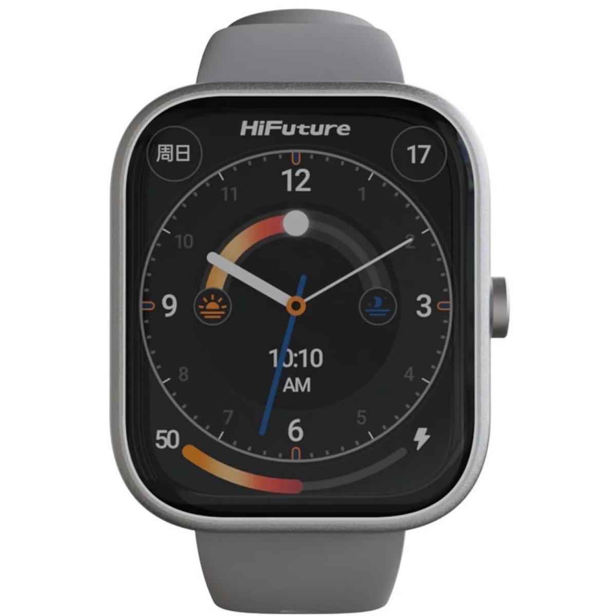 Hifuture Lume Smartwatch 1.85" Ips Display, Dual Core Processor, 100+ Sports Modes, Built In Wireless Calling, 24/7 Health Monitoring (heart Rate, Spo2, Sleep), Ultra Light Weight Sleek Design, Silver Grey