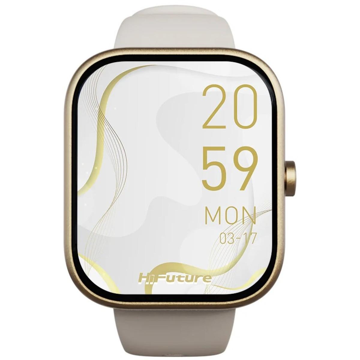 HiFuture LUME Smartwatch 1.85" IPS Display, Dual-Core Processor, 100+ Sports Modes, Built-in Wireless Calling, 24/7 Health Monitoring (Heart Rate, SpO2, Sleep), Ultra-Light Weight Sleek Design, Champagne Gold