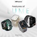 HiFuture Lume Smartwatch – 1.85” IPS Bright Display – Wireless Calling – 24/7 Health Monitoring – 100+ Sports Modes – Gold