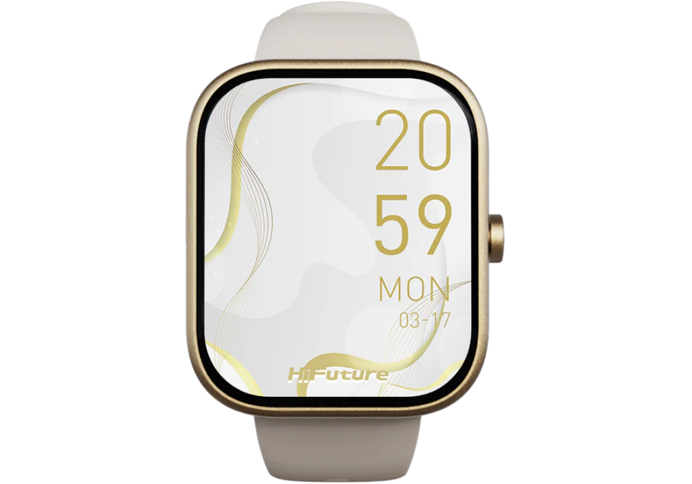 HiFuture Lume Smartwatch – 1.85” IPS Bright Display – Wireless Calling – 24/7 Health Monitoring – 100+ Sports Modes – Gold