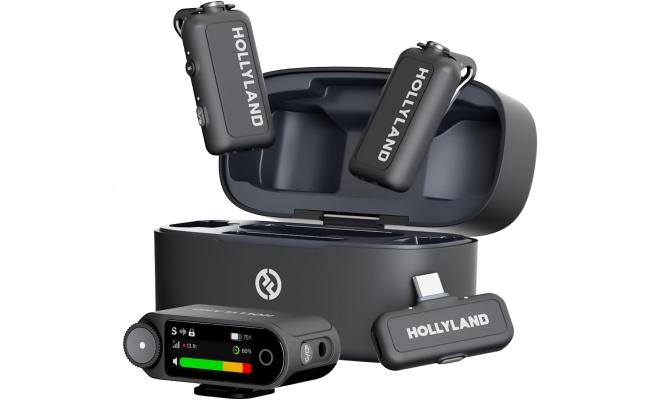 Hollyland Lark MAX 2 Wireless Lavalier Microphone for iPhone/Camera/Android with microphones