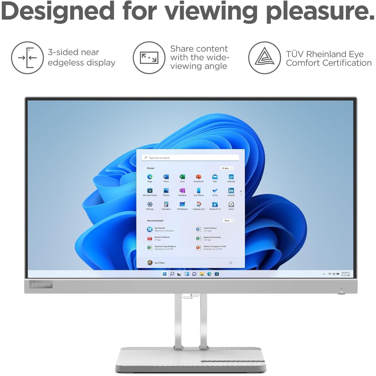 Lenovo L22E - 40 LED Monitor, 21.5 " Full HD HDMI / VGA 75Hz