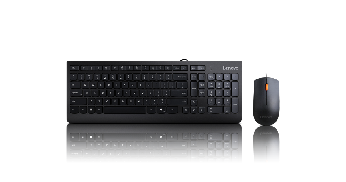 Lenovo 300 Wired Keyboard and Mouse Combo- Arabic layout