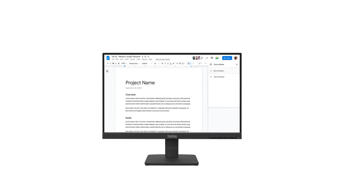 Lenovo ThinkVision S22-4e 21.5” Full HD IPS Monitor – 100Hz, 4ms, 99% sRGB, Low Blue Light, 3-Year Warranty