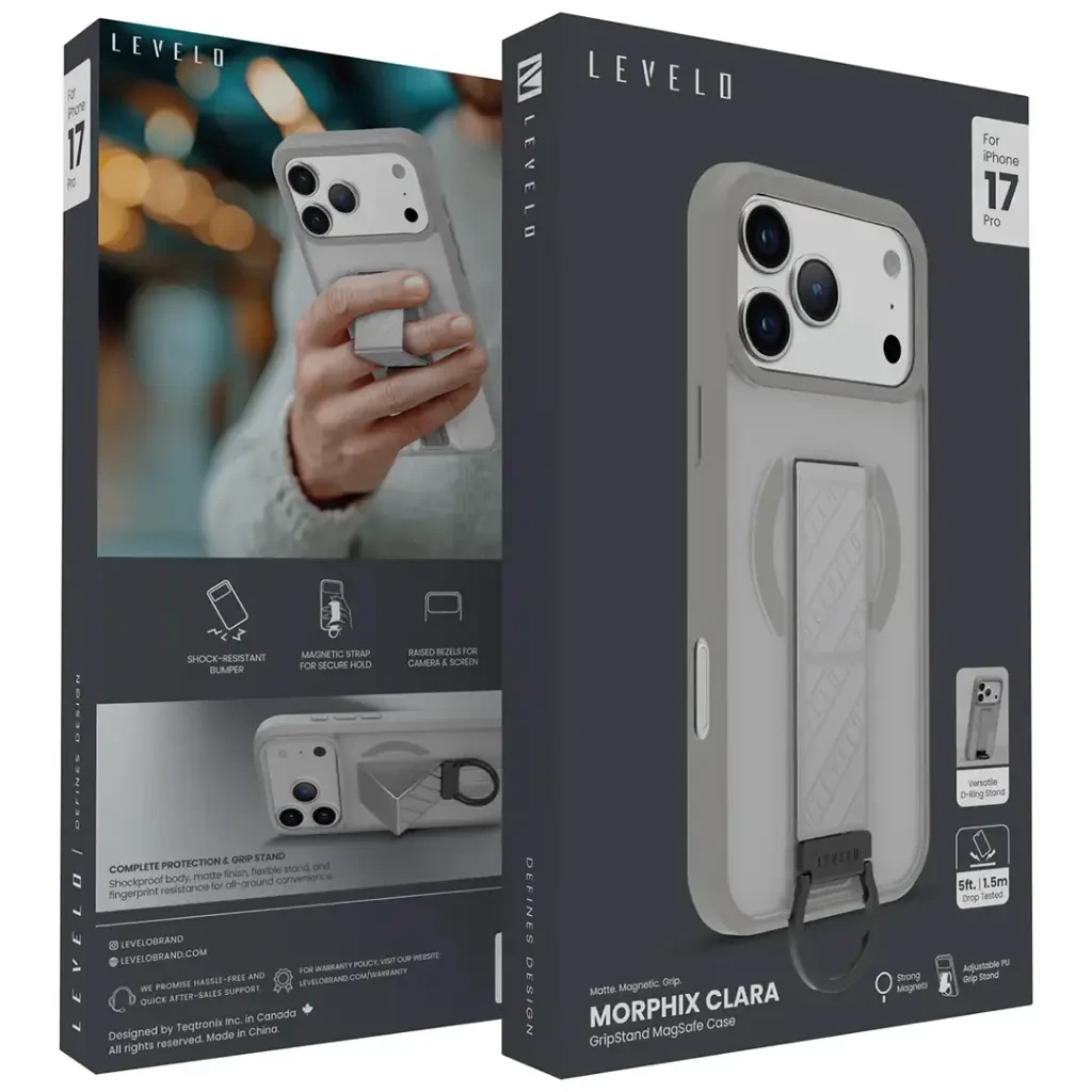 Levelo phone cases for electronics hardware
