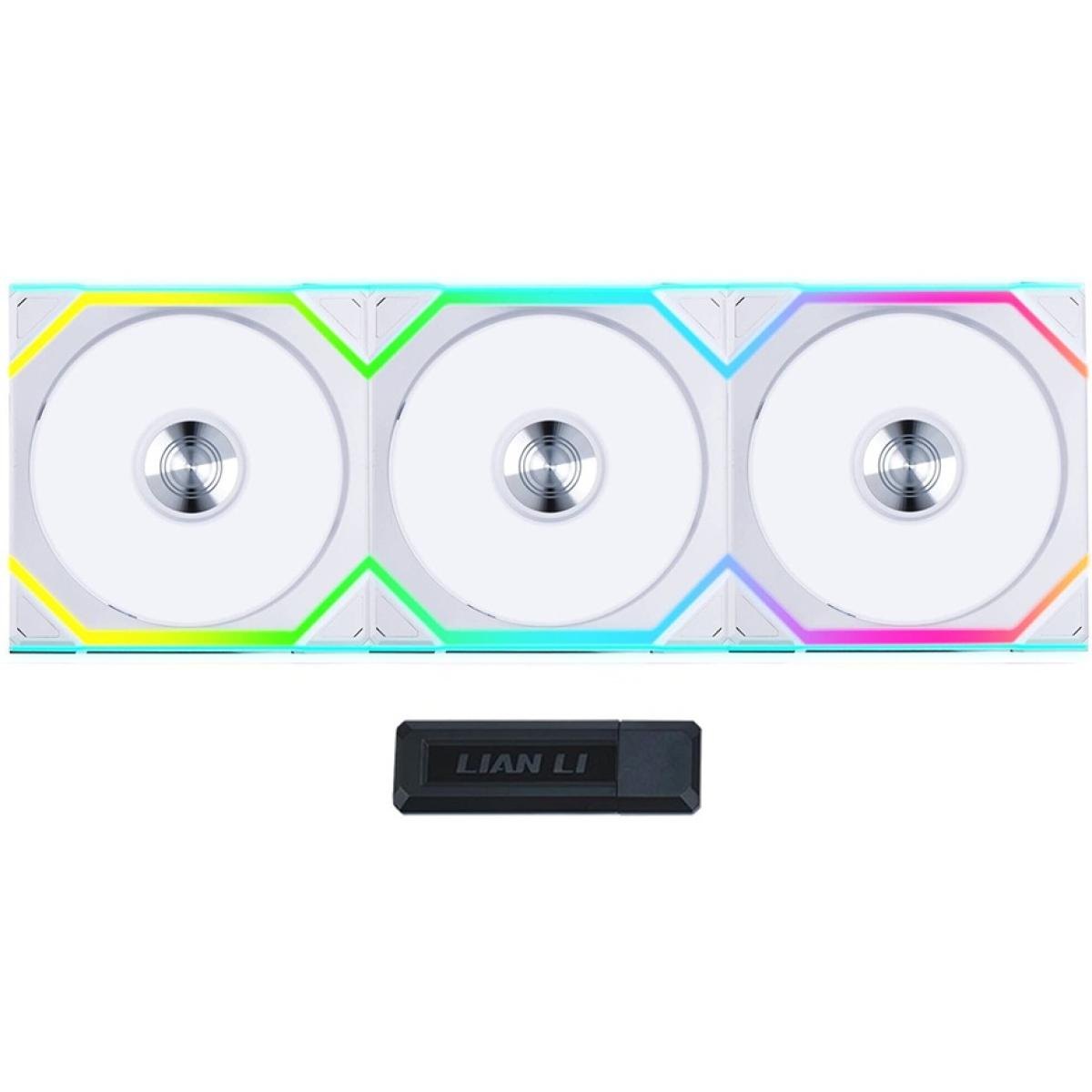 Lian Li UNI FAN SL Wireless 120 Kit w/ Dual Zone ARGB, High Performance Triple Pack, Daisy-Chain Style, 2.4 GHz Wireless Controller (Included) - White | G99.12SL1W3W.00 | - CompuMe