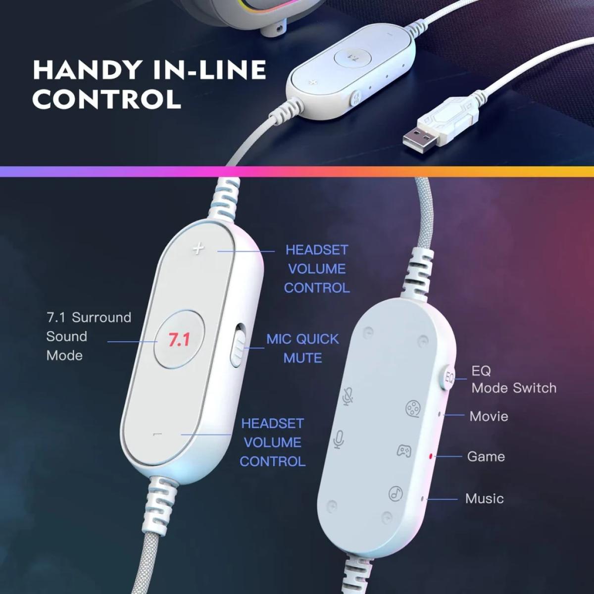 FIFINE H6W RGB headset for computer setup