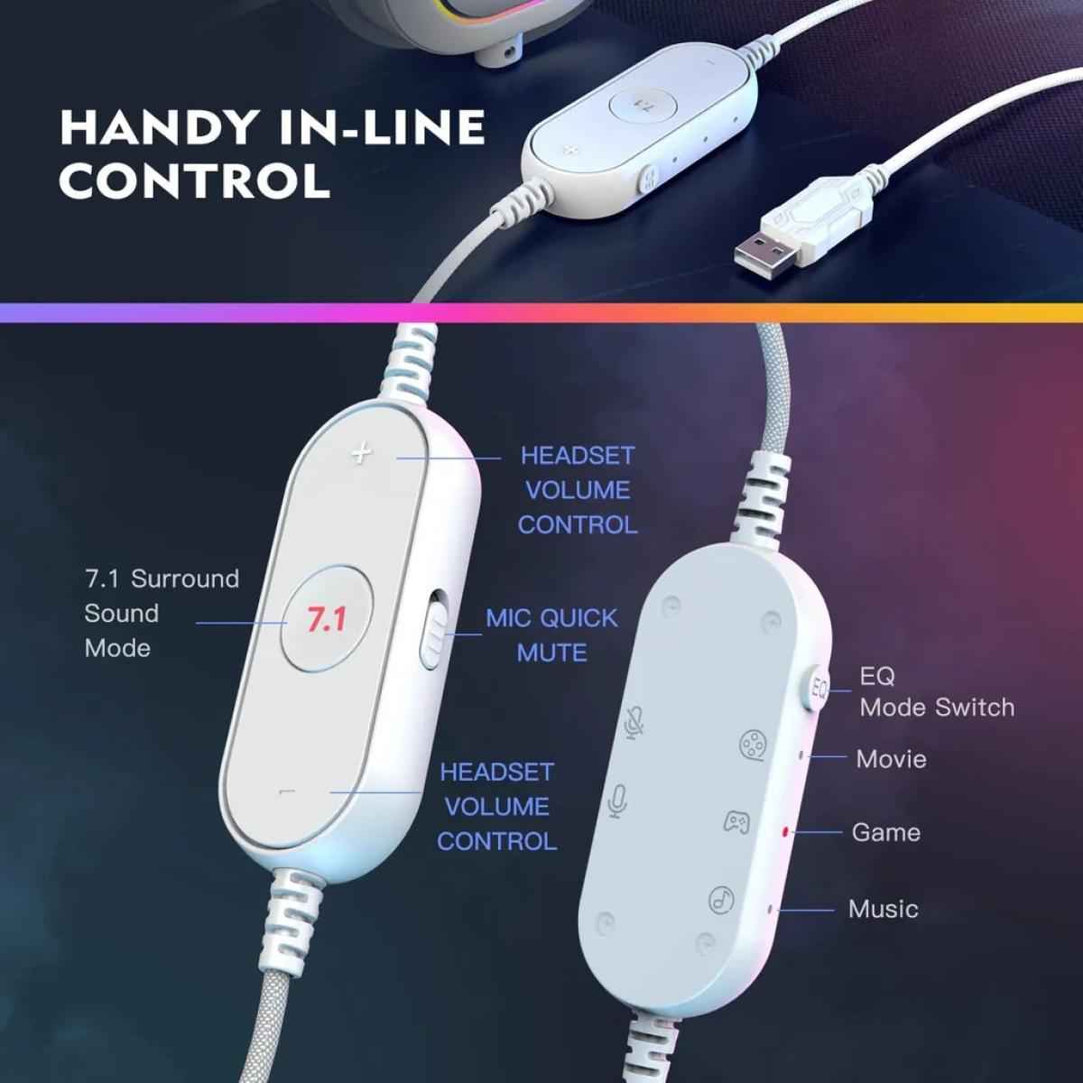 FIFINE RGB headset for computer setup