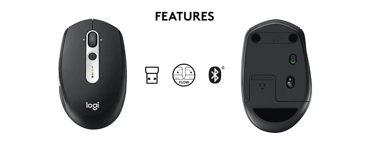 Logitech M585 Multi Device Wireless & Bluetooth 2 Thumb Buttons Logitech Flow Ultra Precise Scrolling Curved Design Windows & Apple Mac Red Logitech M585 Multi Device Wireless & Bluetooth 2 Thumb Buttons Logitech Flow Ultra Precise Scrolling Curved Design Windows & Apple Mac Red