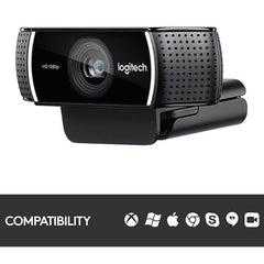 LOGITECH C922 PRO STREAM WEBCAM 1080P CAMERA FOR HD VIDEO STREAMING & RECORDING