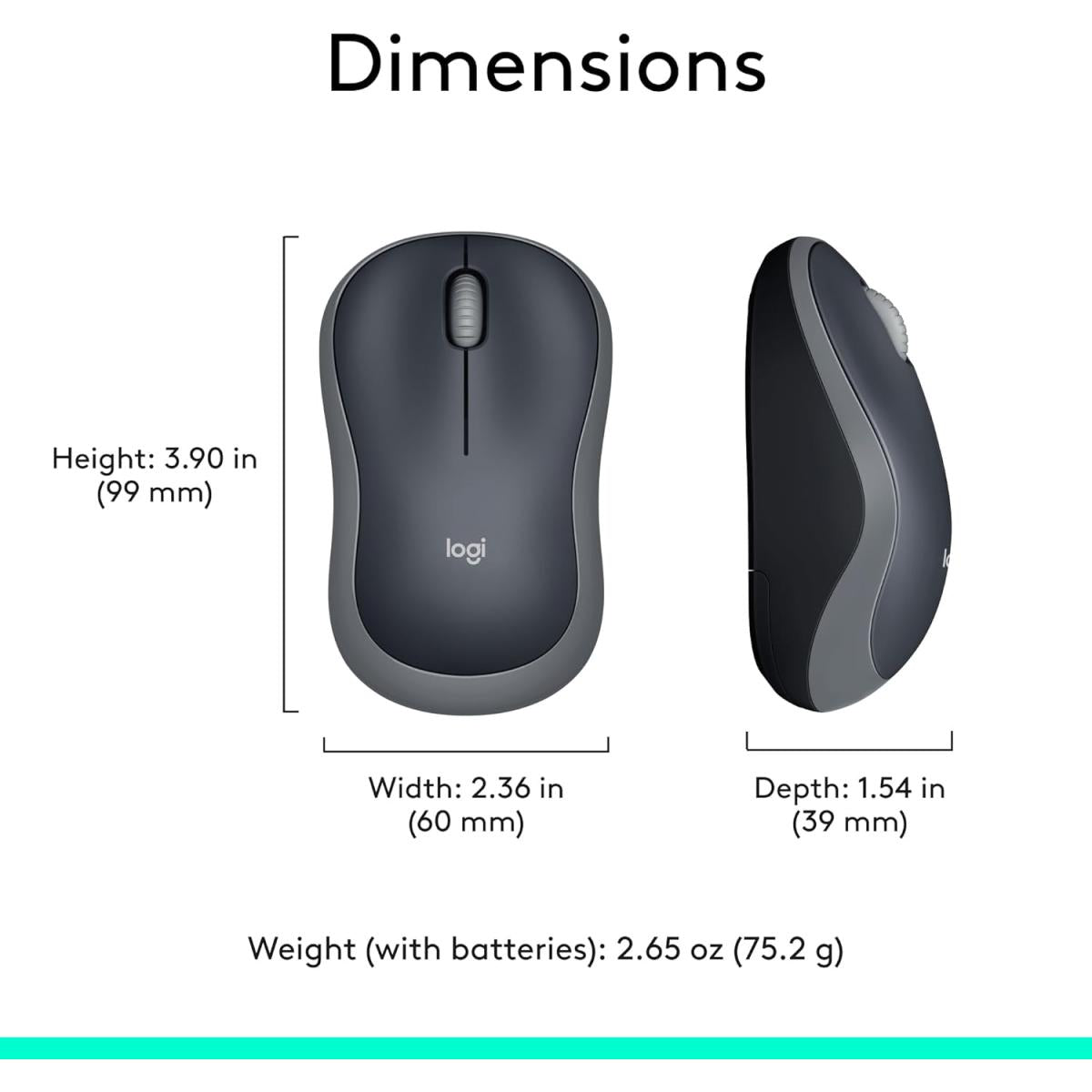 Logitech M185 Wireless Mouse | 1000 DPI Optical Tracking | Ambidextrous PC/Mac/Laptop Logitech M185 Wireless Mouse | 1000 DPI Optical Tracking | Ambidextrous PC/Mac/Laptop