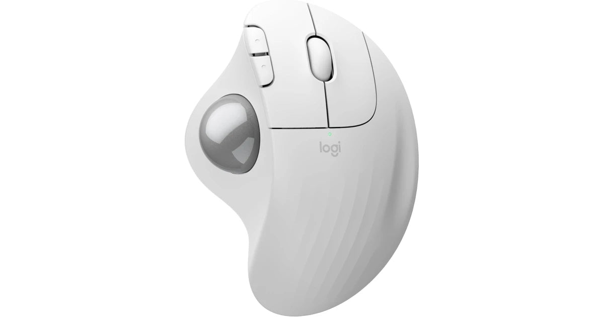 Logitech ERGO M575S Wireless Trackball Mouse – White