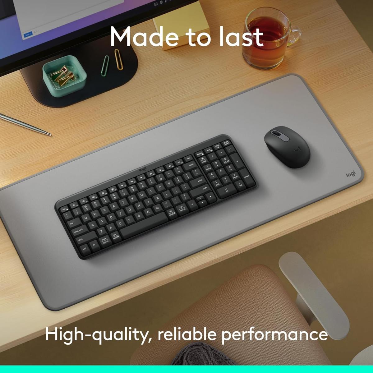 Logitech MK250 Bluetooth Wireless Mouse and Keyboard Combo | Durable Build - Windows/MacOS - Graphite Logitech MK250 Bluetooth Wireless Mouse and Keyboard Combo | Durable Build - Windows/MacOS - Graphite