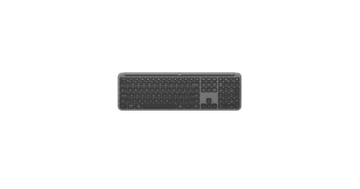 Logitech K950 Signature Slim Full Sized Wireless Keyboard, Easy-Switch Keys, Tilt Legs, Bluetooth Low Energy + Logi Bolt Connectivity 10m Wireless Range Arabic& English Layout, Black