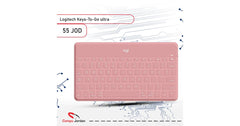 Logitech Keys-To-Go ultra-portable Bluetooth & wireless keyboard /APPLE Device - Pink