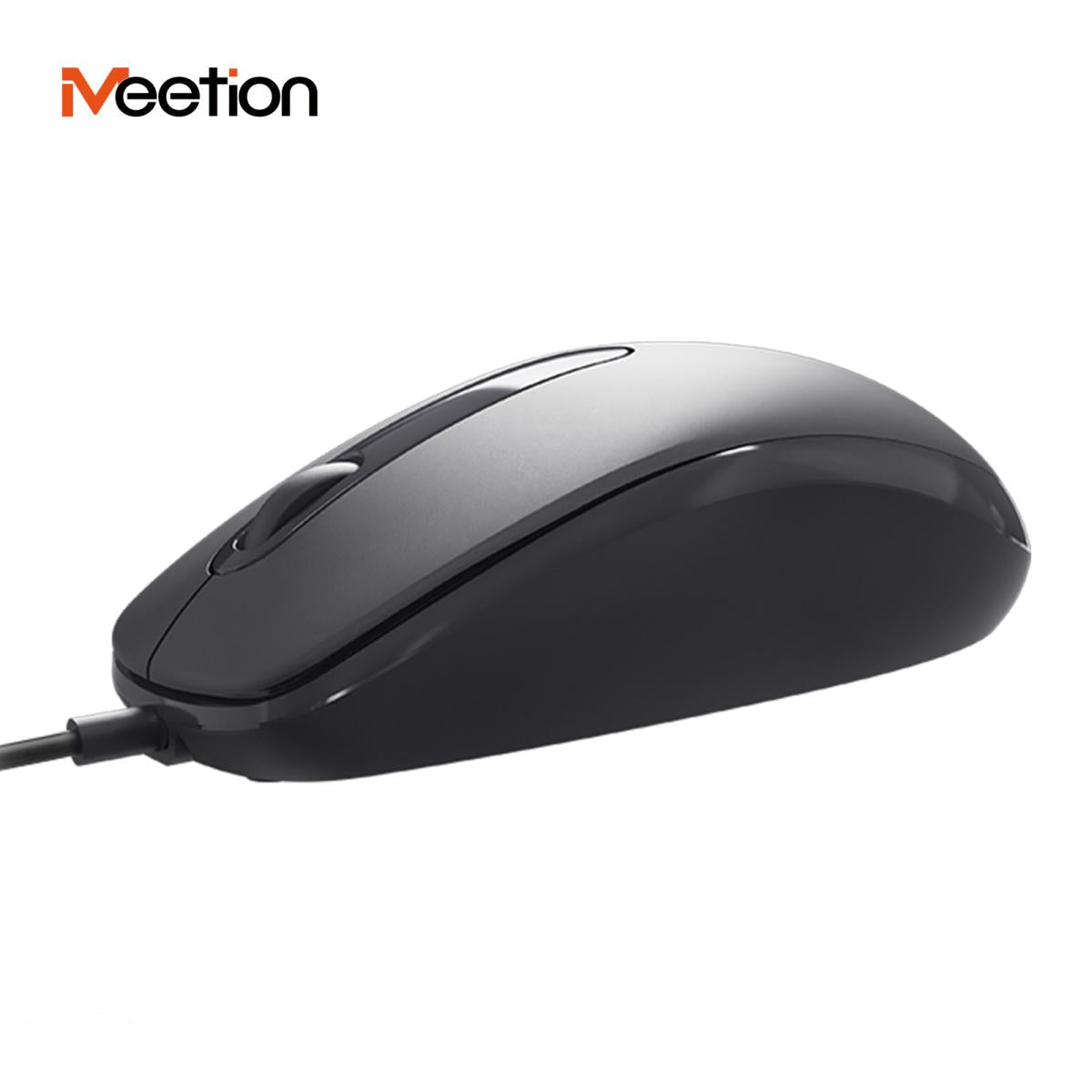 Meetion M100 Wired Silent Mouse -Black