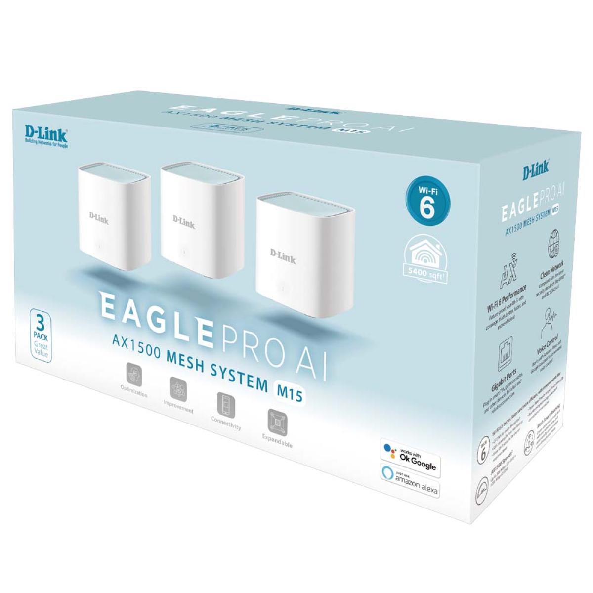 D-Link M15 AX1500 Wi-Fi Mesh Kit (3 Pack)
