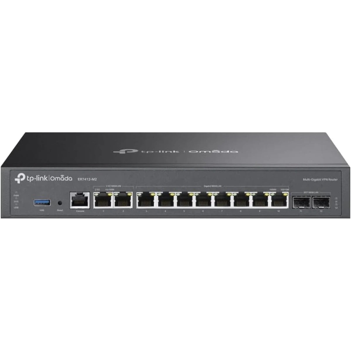 TP-Link Omada ER7412-M2 Multi-Gigabit VPN Router | Quad-core | 2X 2.5G Ports | 1x USB 3.0 Port