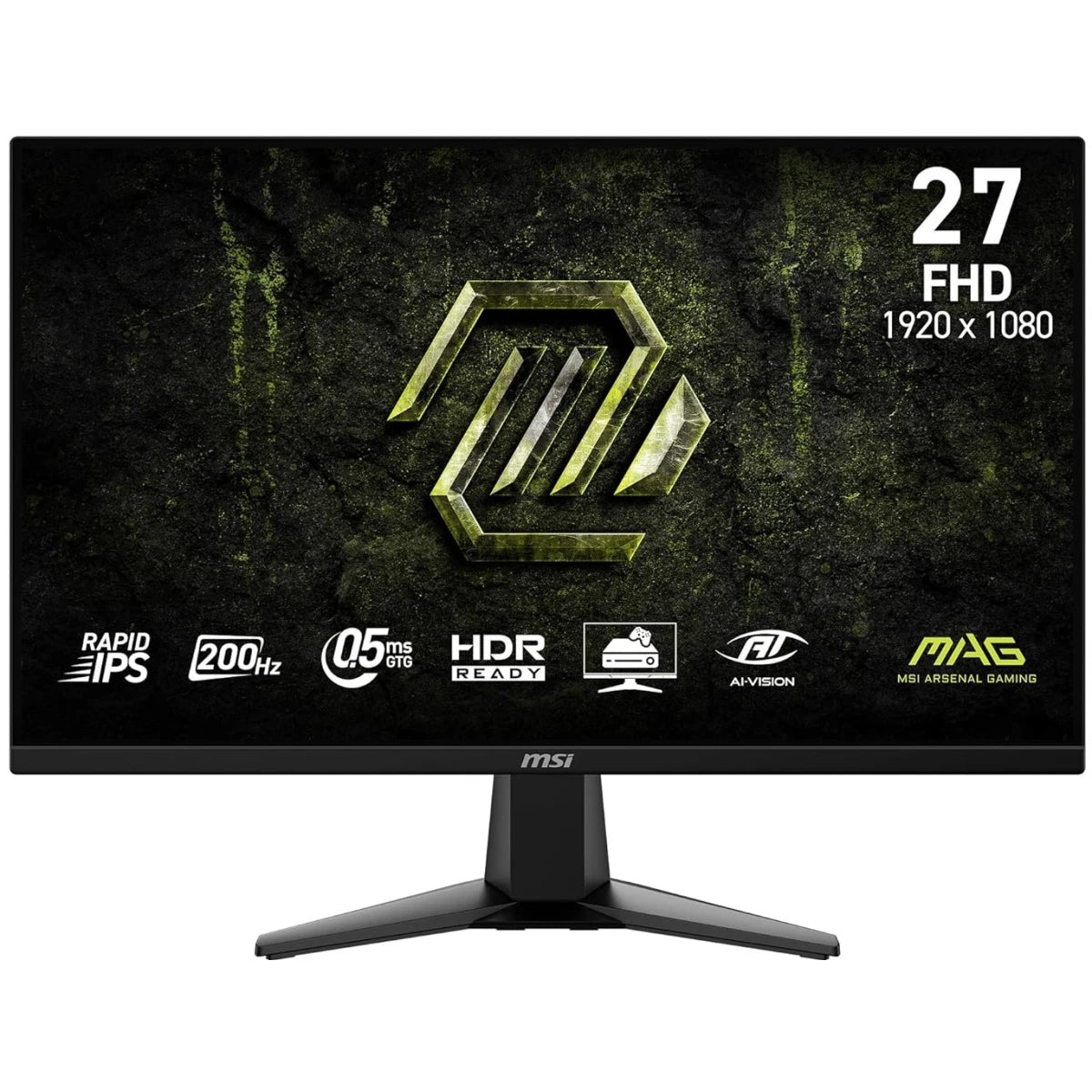 MSI MAG 275F E20 27" Rapid IPS Full HD 0.5ms 200Hz AI Vision AMD FreeSync™ w/ 2x HDMI & Displayport Interface - Black
