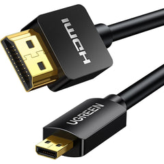UGREEN Micro HDMI to HDMI Cable Adapter 4K 60Hz Ethernet Audio Return Channel Compatible with GoPro Hero 7/6 Raspberry Pi 5 Retroid Pocket 3+/3 Yoga 3 B500 Camera Video Capture Card 3FT