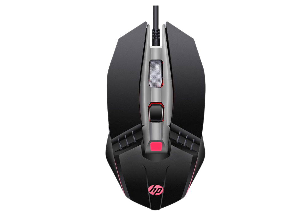 HP M270 Backlit USB Wired Gaming Mouse with 6 Buttons, 4-Speed Customizable 2400 DPI, Ergonomic Design