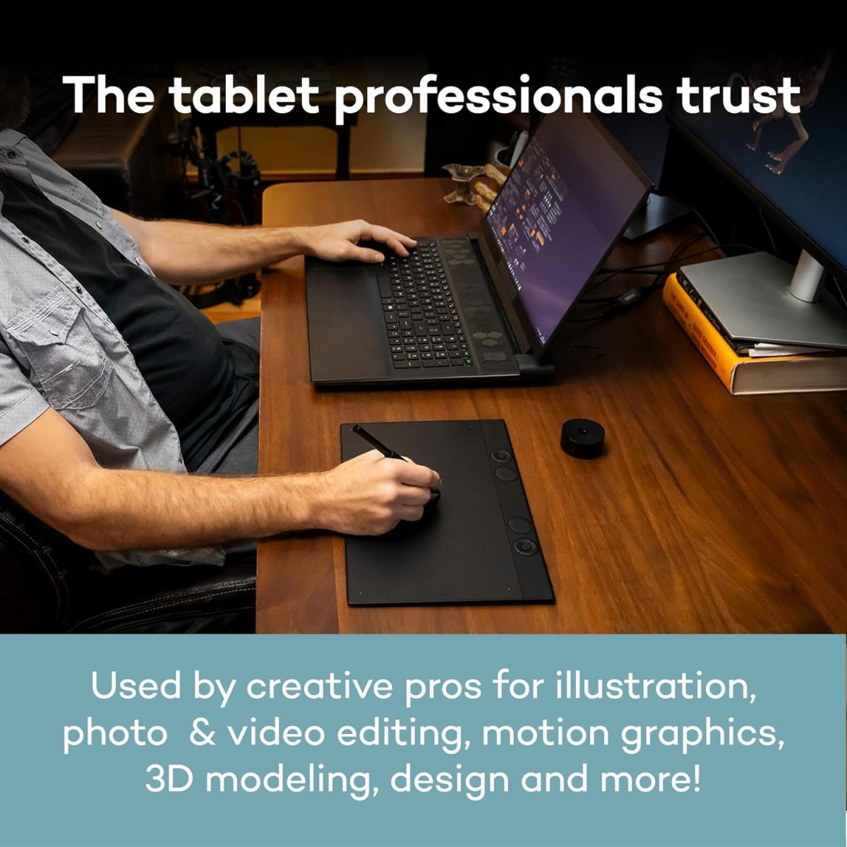 Wacom wireless tablet for portable computing