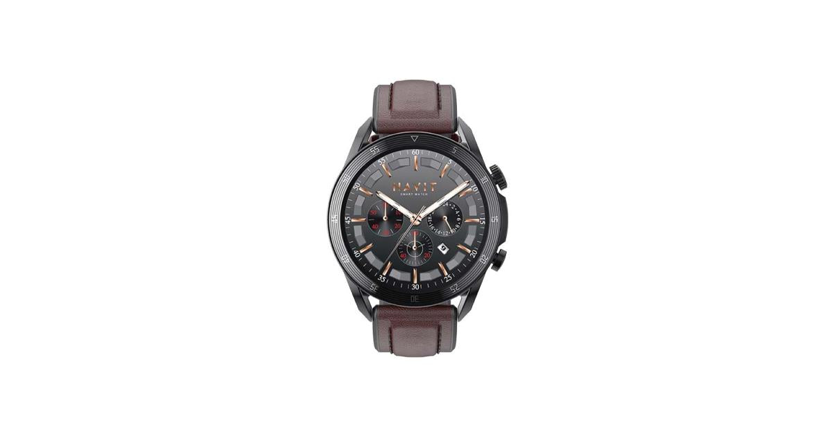 HAVIT M9030 PRO 24-Hour Life Assistant Smart Watch – Brown - CompuMe