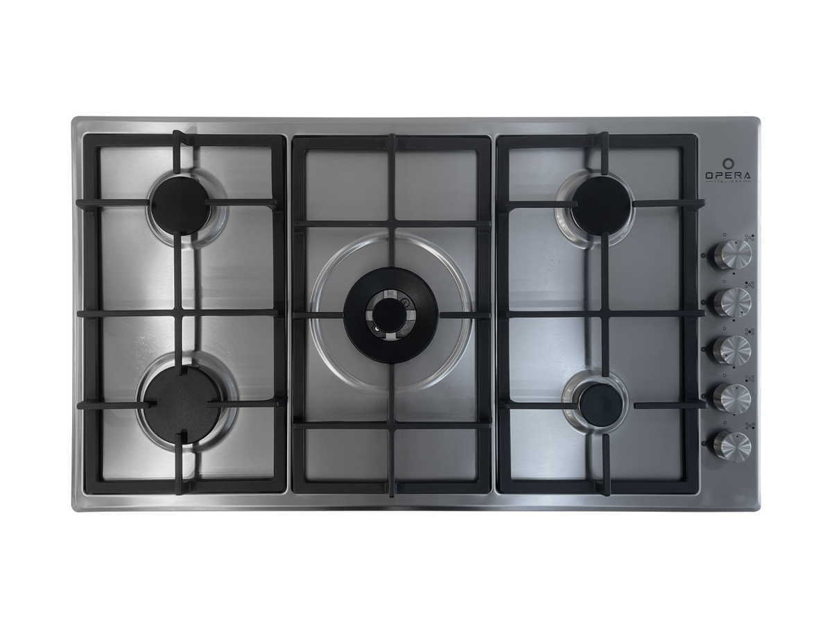 M905VPGC Opera Cooker, 5 Burners, 90cm, Steel, Side Handle