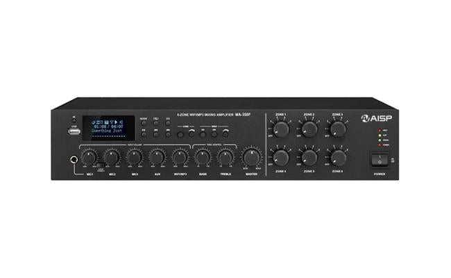Aisp Ma 350f Wifi 6 Zones Amplifier with USB/fm/aux/phantom Power 350w with audio