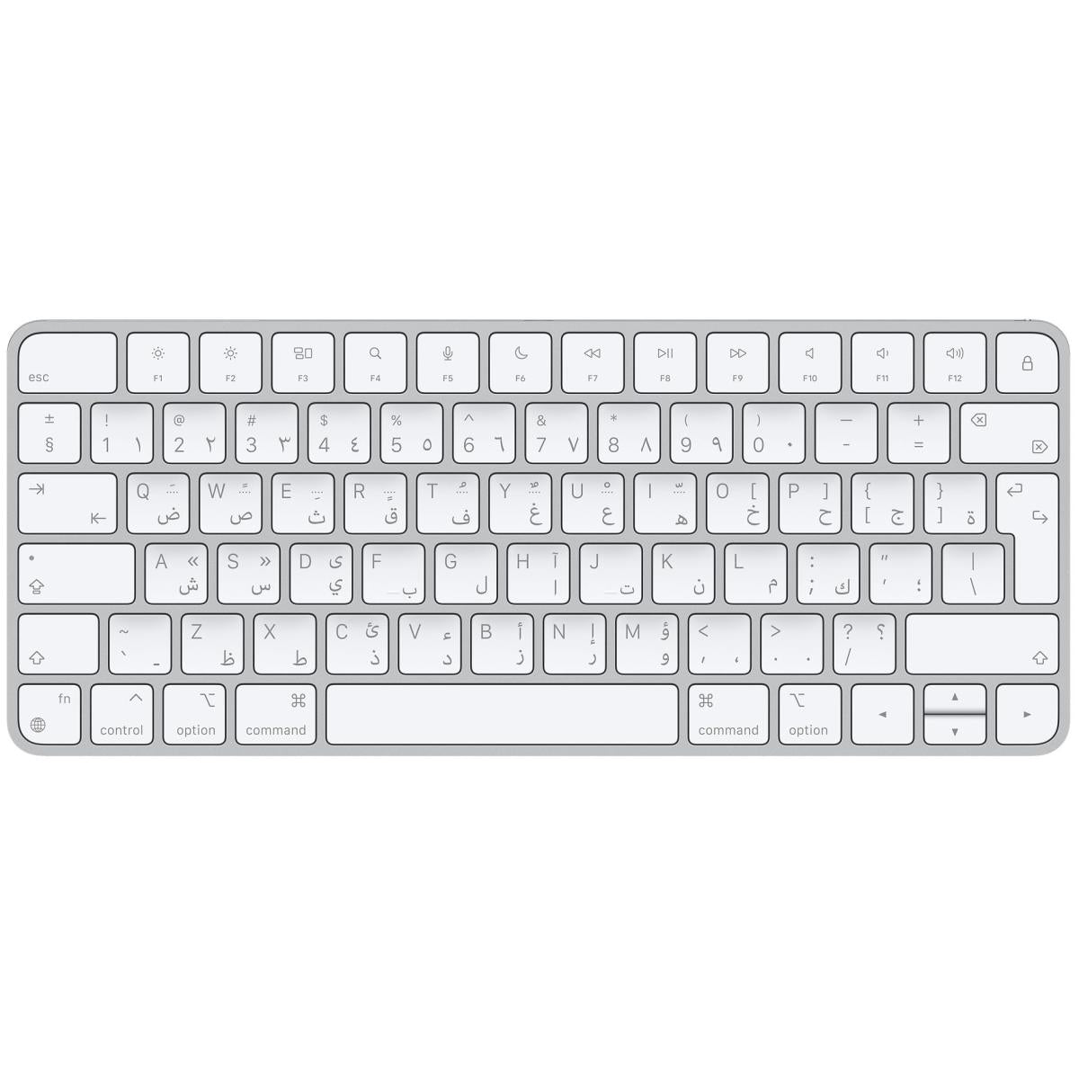 Apple Magic Keyboard (2024) Bluetooth / Wireless Rechargable USB C Cable Arabic & English Layout , White