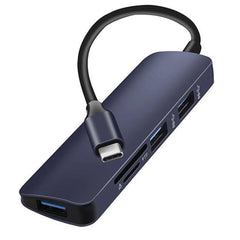 Coteci Mb1082 5 In 1 Type C Adapter Tf/sd Card Reader Black - CompuMe
