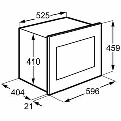 MBE2658DEM Built-in Microwave, 26 Liters, Black