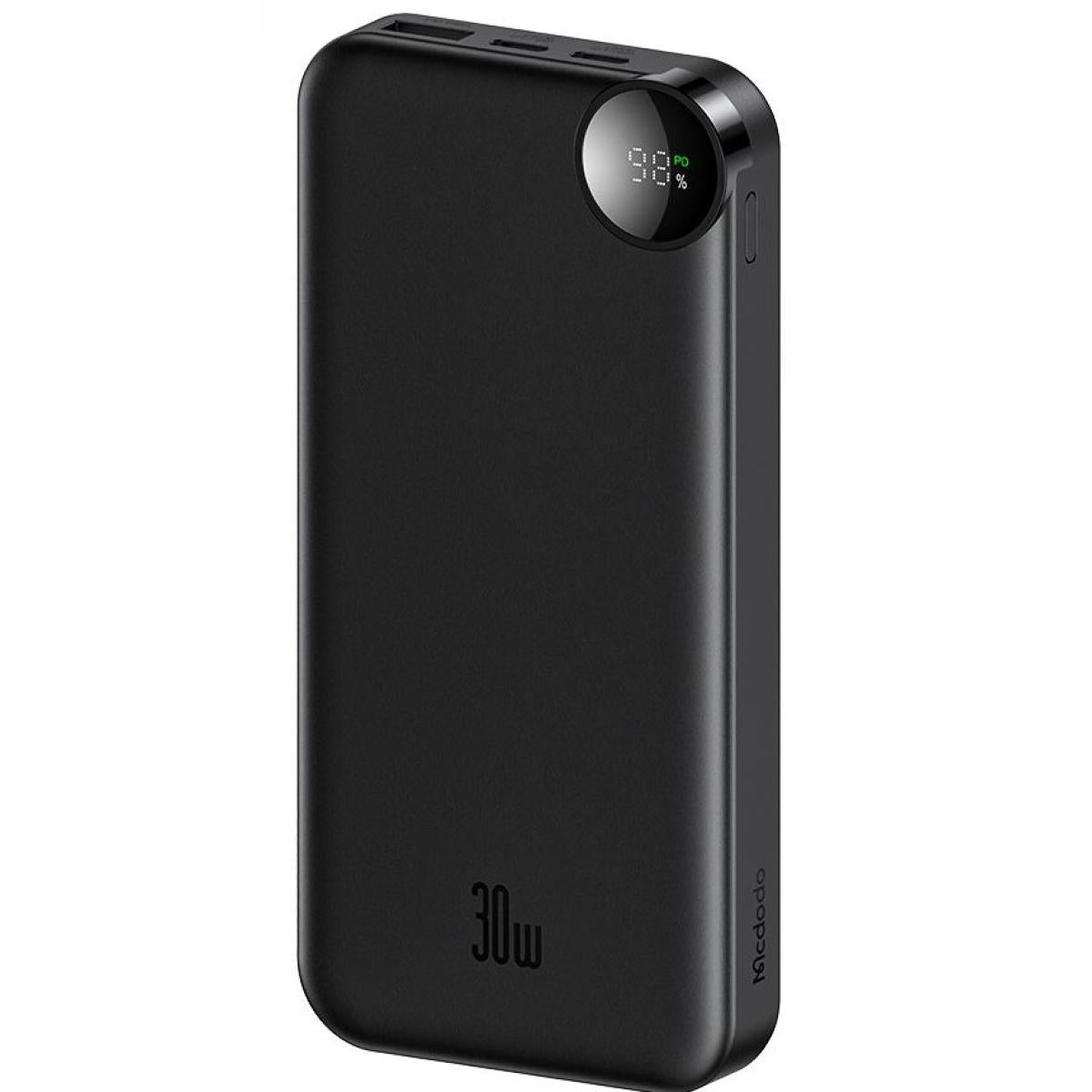 Mcdodo MC-3850 30W LED DISPLAY 10000mAh 2C+1A Power Bank- Black