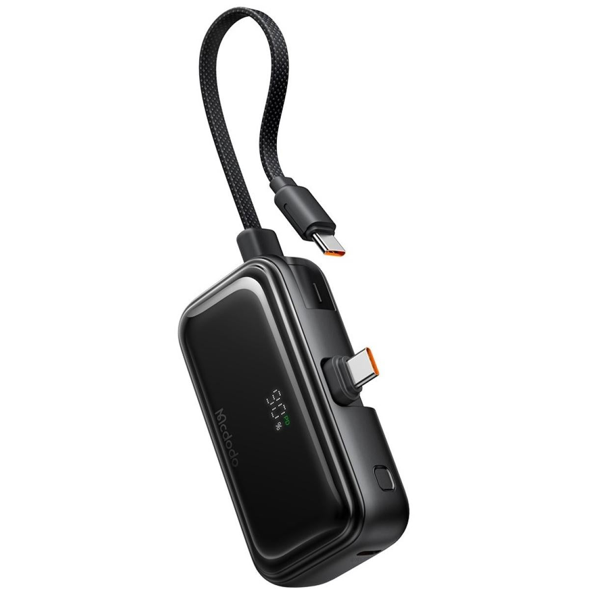Mcdodo MC-7760 MDD Free kit Series Power Bank with USB-C Plug Digital Display 5000mAh 20W Portable Phone Charger - Black