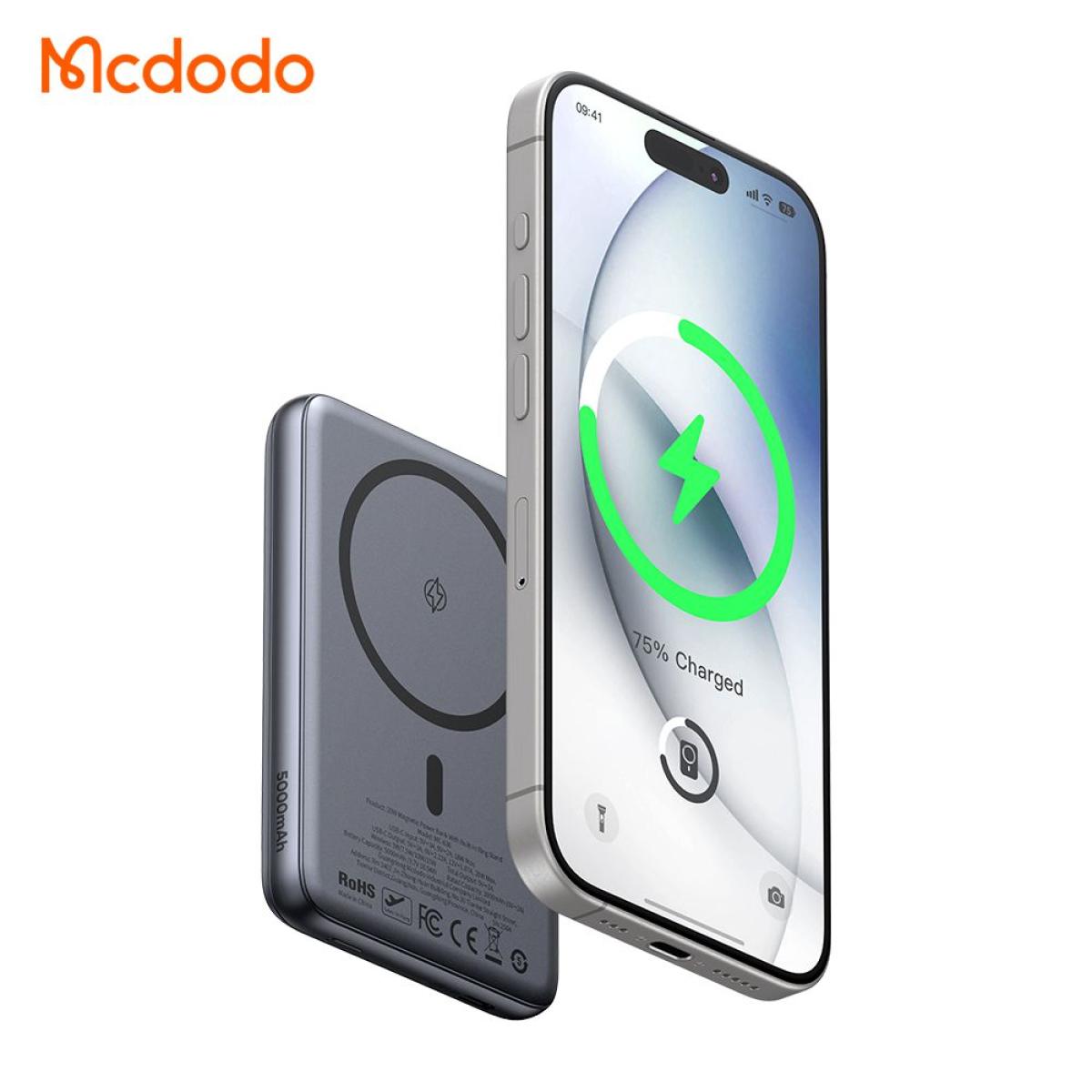 Mcdodo Mc 8361 Magnetic Power Bank 5000mah With Screen Slim Metal Rotating Stand 20w Fast Charging Design For Office/home Use Black Mcdodo Mc 8361 Magnetic Power Bank 5000mah With Screen Slim Metal Rotating Stand 20w Fast Charging Design For Office/home Use Black