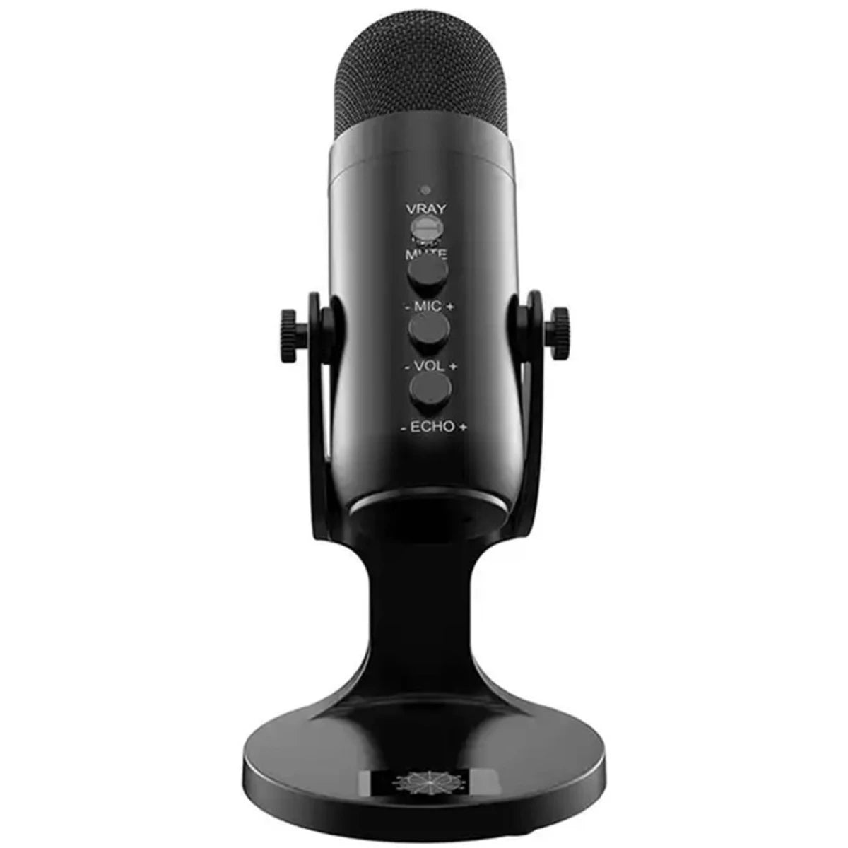 JMARY MC-PW8 Condenser Microphone USB Desktop Mic with Real-time Monitoring - Black