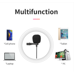 Jmary MC - R1 3.5mm Lavalier Microphone 2 meter, microphones