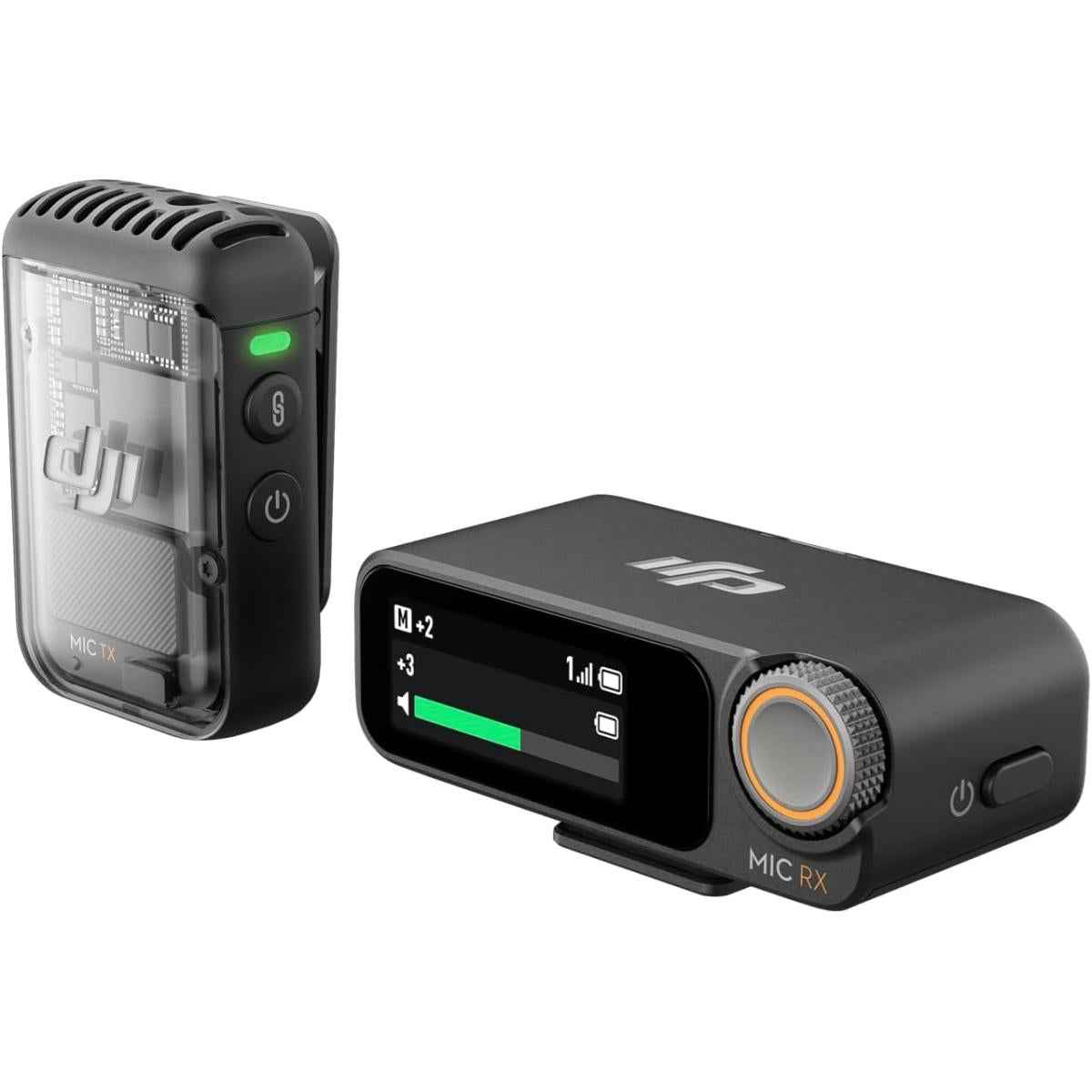 Dji Mic 2 (1 Tx + 1 Rx), Wireless Microphone With Intelligent Noise Cancelling, 32 Bit Float Internal Recording, Optimized Sound, 250m (820 Ft.) Range, Microphone For Iphone, Android, Camera, Vlogs