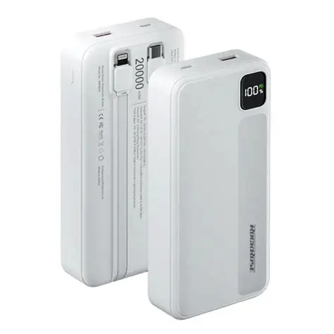 Rockrose Power Bank 20 Neo, 20Watts PD & 22.6Watts, Quick Charge, 20000Mah, White - PowerLink 20 Neo