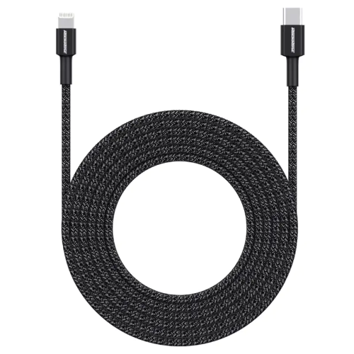 Rockrose USB-C to Lightning MFI Cable Liberty, 20Watts, 2Mm, Black - Liberty CL2