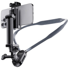 JMARY MG - 01 Neck Mount for Phone Action Camera POV / Vlog Selfie Mount Hand Free Holder - Grey