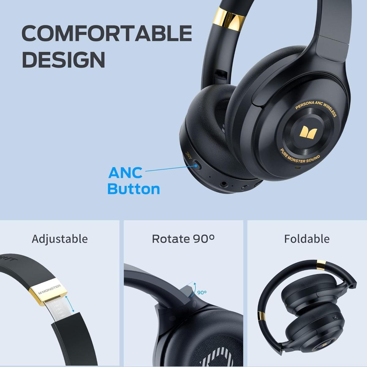 Monster Persona wireless Bluetooth headset for computer setup