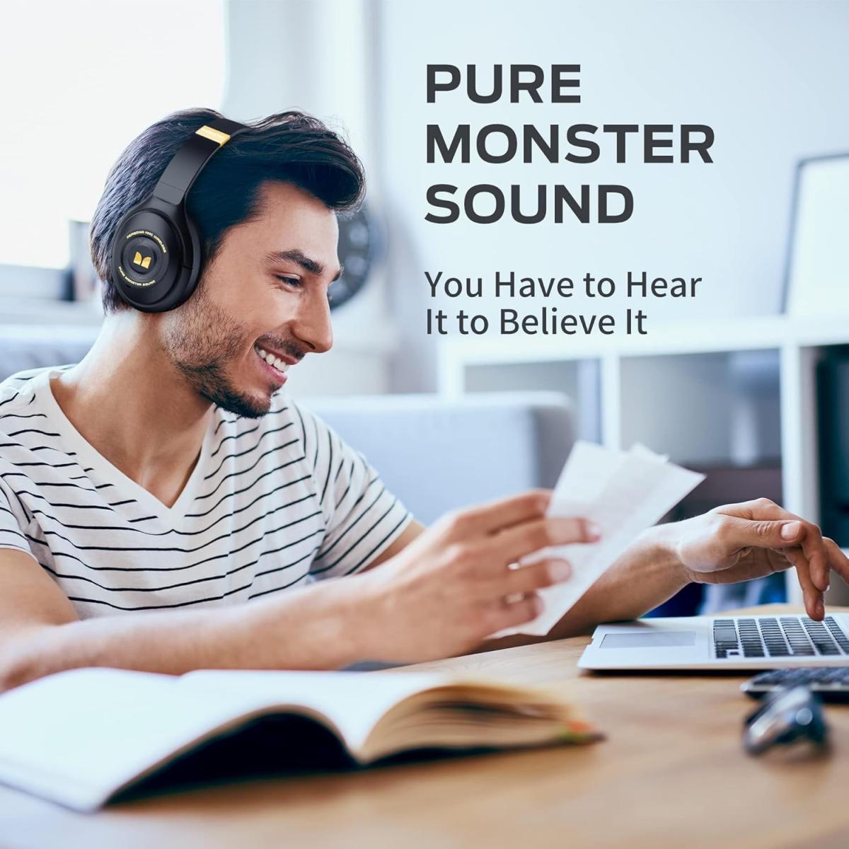 Monster Persona wireless Bluetooth headset for computer setup